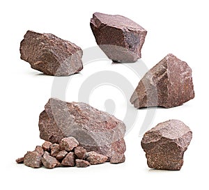 Granite stones,rocks isolated