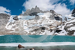 Granite tower peaks and mountains in Patagonia photo