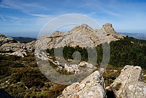The granitic peaks of Monte Limbara