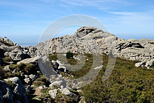 The granitic peaks of Monte Limbara