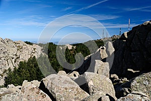 The granitic peaks of Monte Limbara