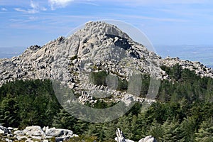 The granitic peaks of Monte Limbara