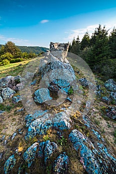 Granitic ridge of Chiroubles, Beaujolais, France