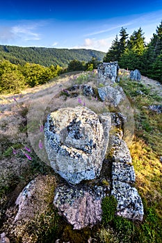 Granitic ridge of Chiroubles, Beaujolais, France