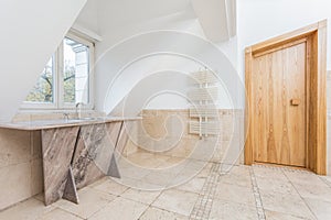 Granitic sink in the bathroom