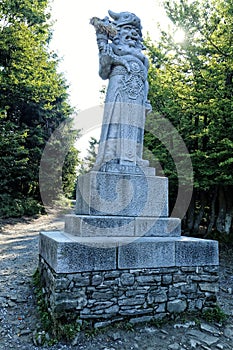 Statue of pagan  god Radesast with horn of plenty