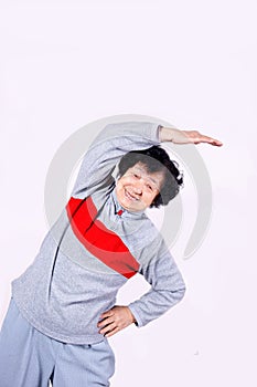 Granny exercising