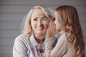 Granny and granddaughter