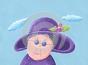 Granny with hat