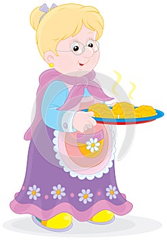 Granny with pies