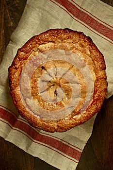 Granny Smith Apple Pie Overhead View