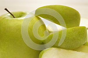 Granny Smith Apple With Slices