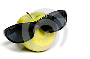 Granny Smith Apple with Sunglasses