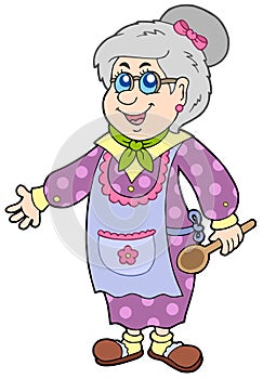 Granny with spoon photo