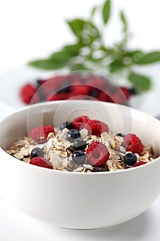 Granola with berries