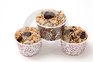 Granola in cupcake cases