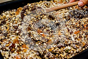 Granola or granula, cereals