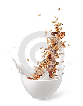 Granola with milk