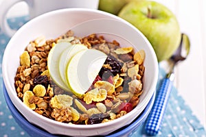 Granola with nuts and fruits