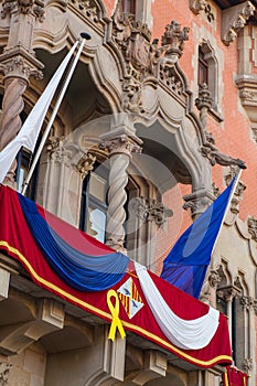 Granollers city Mayors Hall festivity decoration