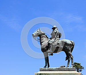 Grant Memorial with Blue Skies and Clouds