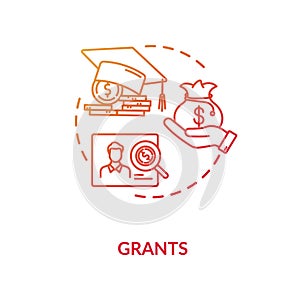 Grants concept icon photo