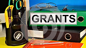 Grants. Text label in the folder.