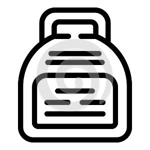 Granular toilet filler icon outline vector. Litterbox absorbent material