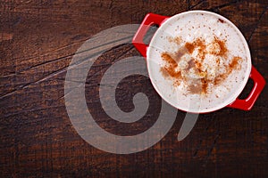 Granulated cassava tapioca on black background