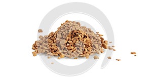 Granulated coffee, ground isolated on a white background