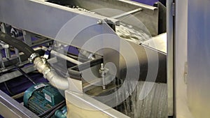 Granulator machines. A fragment of a plastic processing machine