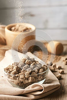 Granules of Wheat Bran in composition