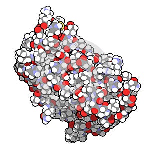 Granulocyte colony-stimulating factor (GCSF, filgrastim) molecule. Used to treat neutropenia