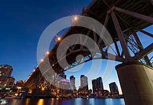 Granville Island Bridge on a Clear Night