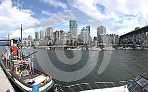 Granville Island & high rises dwellings, Vancouver