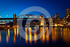 Granville Street Bridge, Vancouver, BC sunset