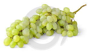 Isolated white grapes
