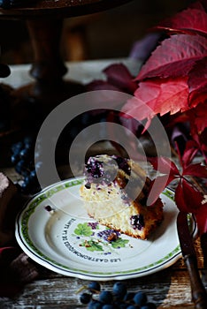 Grape bund cake with autumn decor..style rustic