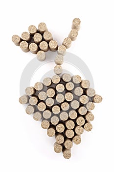 Grape cluster corks