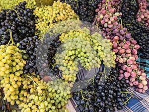 Grape clusters, grape grain