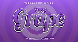 Grape 3d editable text effect Template