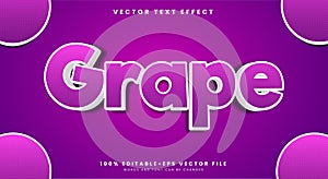 Grape 3d editable text effect Template