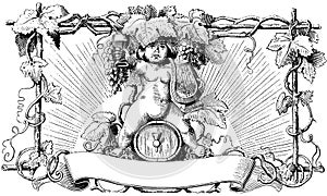 Grape frame | Antique Design Illustrations