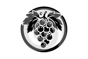 Grape fruit logo icon illustrations