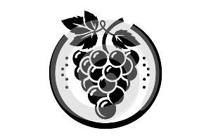 Grape fruit logo icon illustrations
