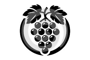 Grape fruit logo icon illustrations