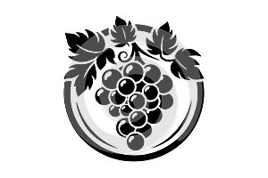 Grape fruit logo icon illustrations