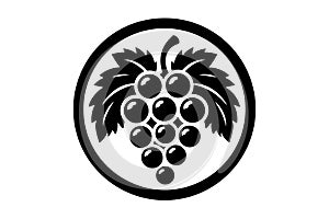 Grape fruit logo icon illustrations