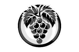 Grape fruit logo icon illustrations