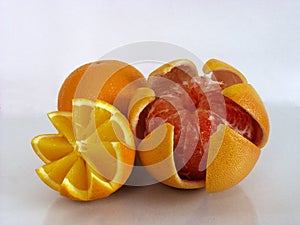 Grape fruit and orange